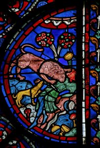 Das St. Thomas Fenster: Der Butler wird von Tieren verschlungen