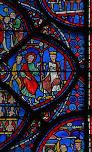 Das St. Thomas Fenster: Der auferstandene Gad verteidigt Thomas