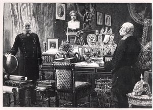 Das Arbeitszimmer von Kaiser Wilhelm I. (1797-1888) König von Preußen und Kaiser von Deutschland