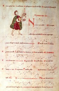 Der dritte Modus, aus einem Tonar in aquitanischer Notation von French School
