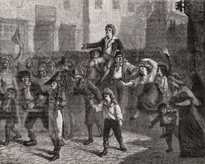 Der Triumph von Marat, 24. April 1793, aus 