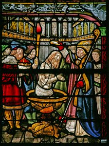 Der Triumph des Kreuzes: Die Taufe Konstantins von French School