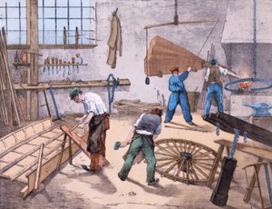 Der Radmacher, ca. 1860 von French School