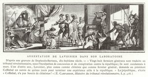 Die Verhaftung von Antoine Lavoisier in seinem Labor, 1794