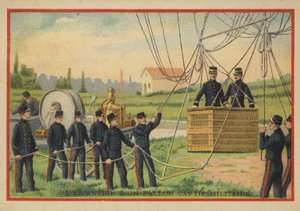Der Aufstieg eines Militärballons von French School