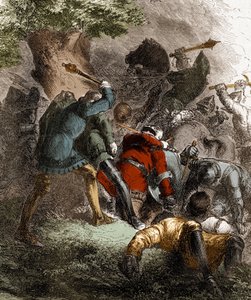 Die Schlacht von Trento: 30 Ritter der Partei von Charles de Blois gegen 30 der Partei Montfort von French School