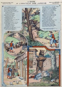 Der Bär und der Gartenliebhaber - Fabeln von La Fontaine in Bildern von Epinal von French School