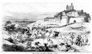 Die Eroberung von Béziers durch Simon de Montfort am 22. Juli 1209 von French School