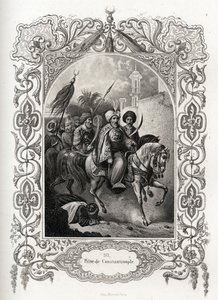 Die Eroberung von Konstantinopel im Jahr 1453 durch die osmanischen Truppen. Gravur zur Illustration der Histoire des papes von Maurice Lachatre (1814-1900), Librairie du progrès, Paris