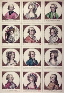 Die Hauptfiguren der Affäre des Collier de la Reine 1785-86 von French School