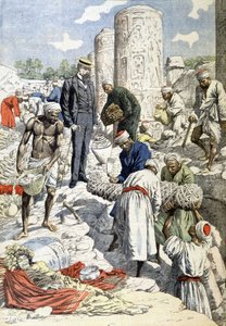Die Ausgrabungen von Herrn Gayet in Antinoë - in „Le Petit Journal“ vom 10.01.1904 (Gravur)