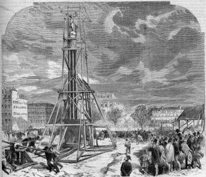 Der Brunnen des Palmier, versetzt auf den Place du Châtelet in Paris im Jahr 1858 von French School