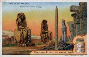 Die verlorenen Städte: die Ruinen von Theben (Ägypten) - Liébig-Werbesticker von French School