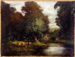 Der Teich. 19. Jahrhundert. Douai, Museum der Chartreuse von French School