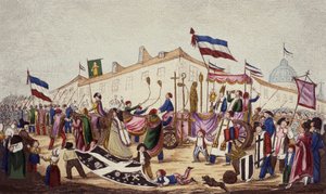 Die Überreste des Aberglaubens zur Konvention geschleppt, Nov. 1793 von French School