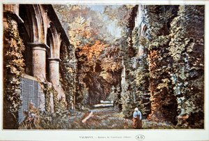 Die Ruinen der Abtei von Valmont, ca. 1900