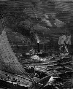 Das Schiff wurde 1807 von Robert Fulton (1765 - 1815) für die Route New York - Albany auf dem Hudson River gebaut.