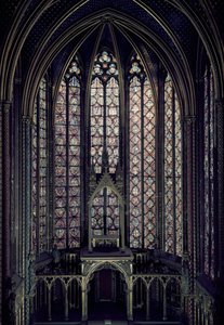 Das Buntglasfenster im Chor der Oberkapelle, 1246-48 von French School