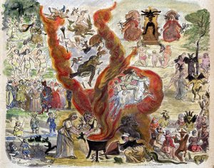 Die Aberglauben des Jahres Tausend (1000): der Sabbat - in Geschichte der Päpste von French School