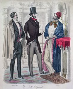 Drei elegante junge Männer, Dezember 1848