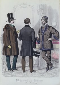 Drei elegante junge Männer, Dezember 1856