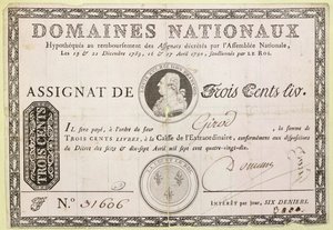 Dreihundert-Livre-Banknote, 1790