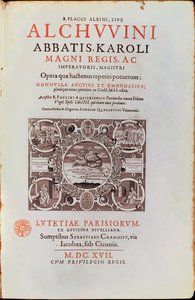 Titelseite von Abbatis Karoli Magni Regis von Alkuin, veröffentlicht 1617
