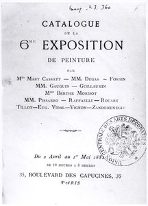Titelseite des Katalogs der 6. Impressionistenausstellung, 1881 von French School