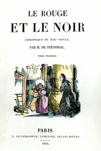 Titelblatt von Stendhals Buch (1783 - 1842) „Rot und Schwarz“