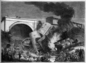 Zugunglück auf der Northern Railway von London, England, 3. September von French School