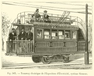 Elektrische Straßenbahn der Elektrizitätsausstellung, System Siemens