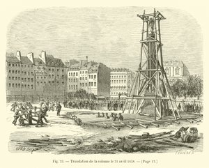 Verlegung der Säule am 21. April 1858