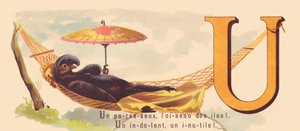U: Ein Fauler, der Vogel der Inseln! Ein Indolenter, ein Nutzloser! von French School