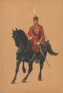 Unbekannter Soldat zu Pferd