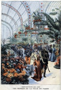 Weltausstellung von Paris im Jahr 1900: die Gewächshäuser im Palais de l
