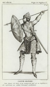 VII Jahrhundert, Herrschaft von Dagobert I., Militärische Kleidung von French School
