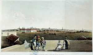 Ansicht von Buenos Aires in Argentinien. Lithographie von Vidal (1820) 19. Jahrhundert. Paris, Lateinamerikanische Bibliothek von French School