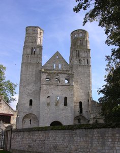 Ansicht der Abtei von Jumièges