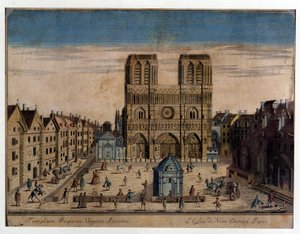 Ansicht von Notre Dame in Paris von French School