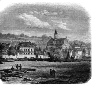 Ansicht von Trouville-sur-Mer mit der neuen Kirche. Calvados von French School