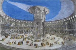 Ansicht einer Mittagsparty, Ranelagh-Gärten, Innenansicht der Rotunde, London von French School