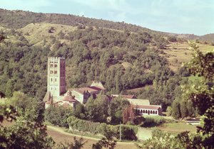 Blick auf die Abtei und den Kirchturm
