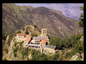 Ansicht der Abtei St. Martin du Canigou von French School