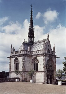 Ansicht der Chapelle Saint-Hubert des Chateau Amboise, fertiggestellt 1493 von French School