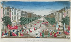 Ansicht des Cours Belsunce, Marseille, während der Pest von 1720