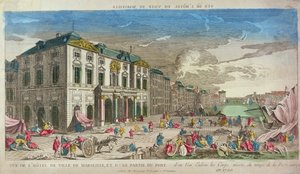 Ansicht des Hôtel de Ville, Marseille, 1720 von French School