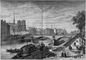 Ansicht der Louis Philippe Brücke (1861-1862), Paris