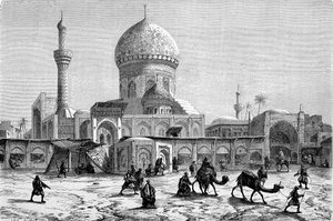 Ansicht des Marktplatzes und der Ahmet-Kiaia-Moschee, Bagdad