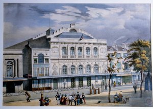 Ansicht des Théâtre de la Gaîté in Paris von French School