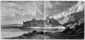 Ansicht der Stadt Monaco im Jahr 1860. Gravur in „Die illustrierte Welt“ Nr. 157 vom 14. April 1860